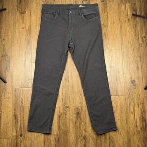 Faherty Stretch Terry 5 Pocket Pants Mens 38x32 Onyx Black Chino Casual Rayon
